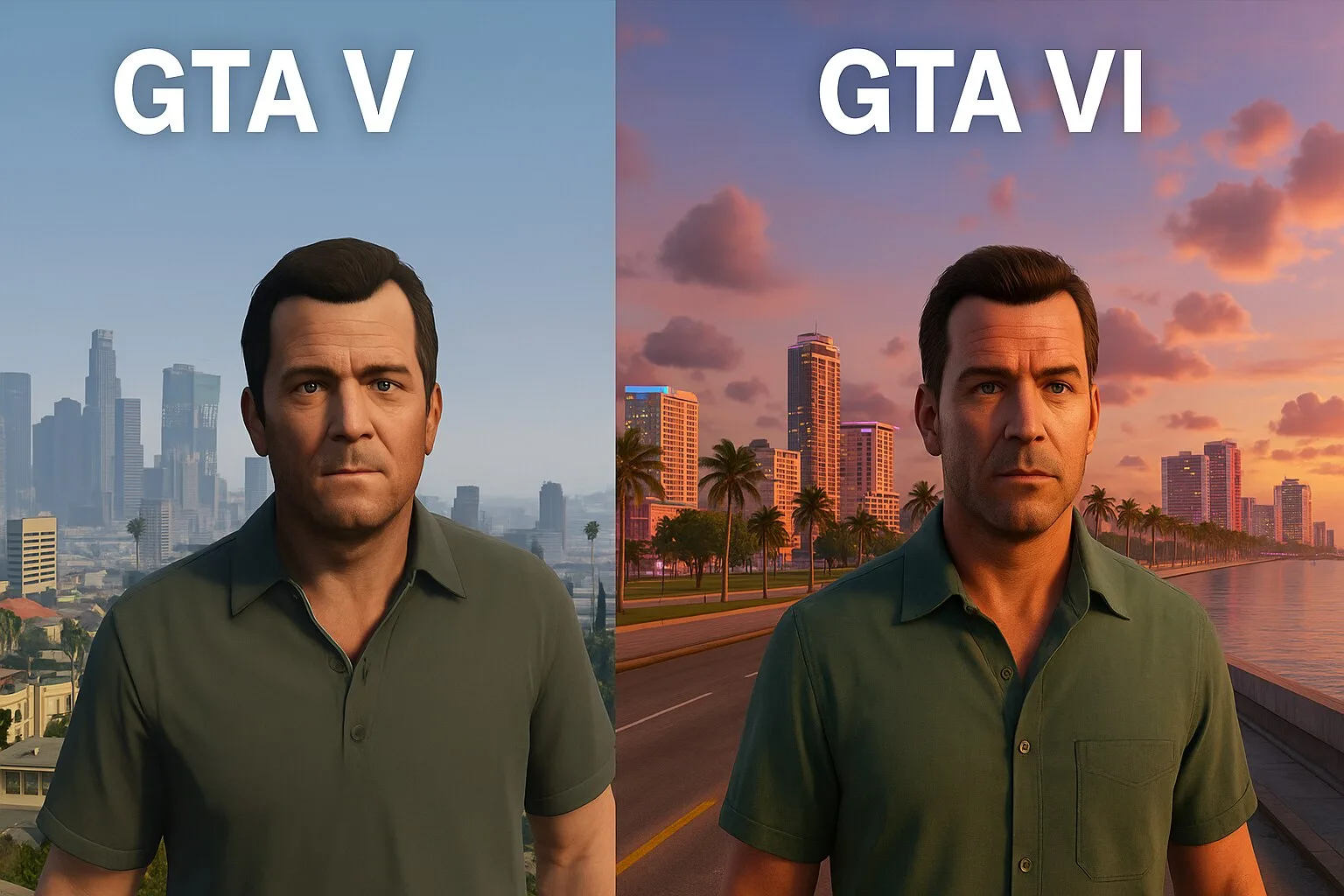 مقایسه گرافیک جی تی ای وی و جی تی ای وی ای