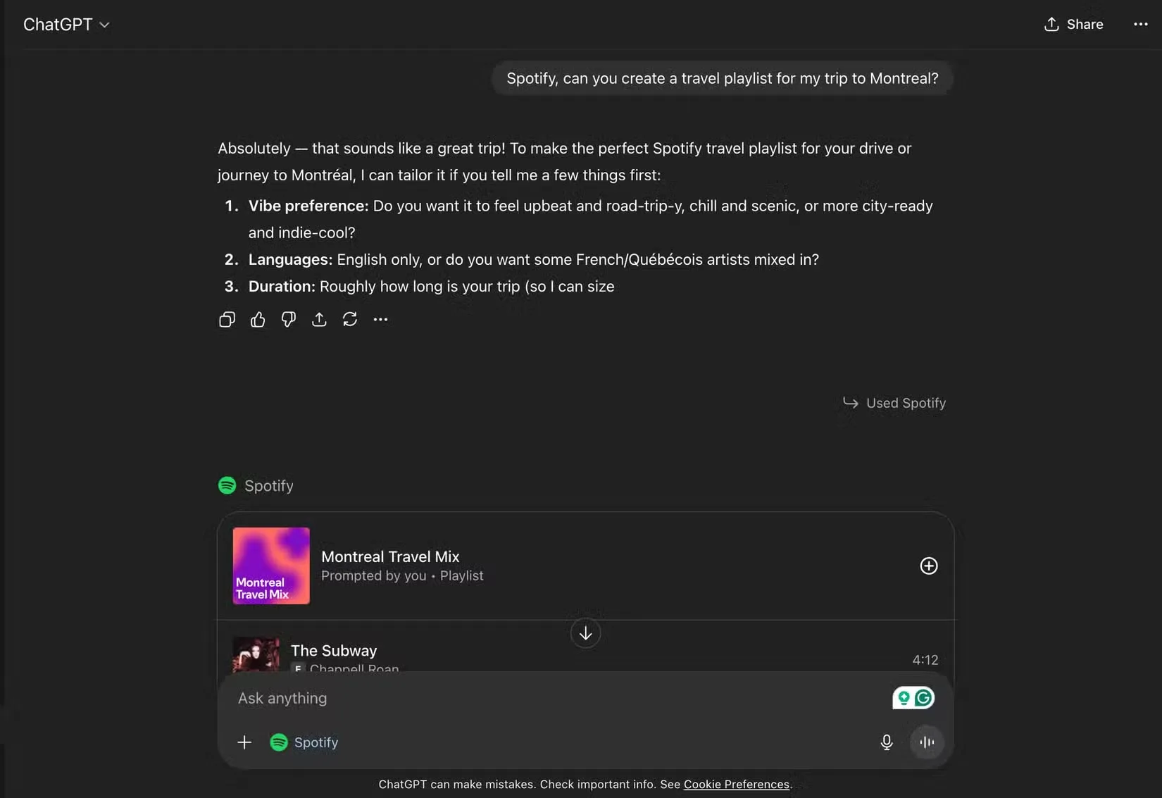 آموزش اتصال چت جی پی تی به اسپاتیفای